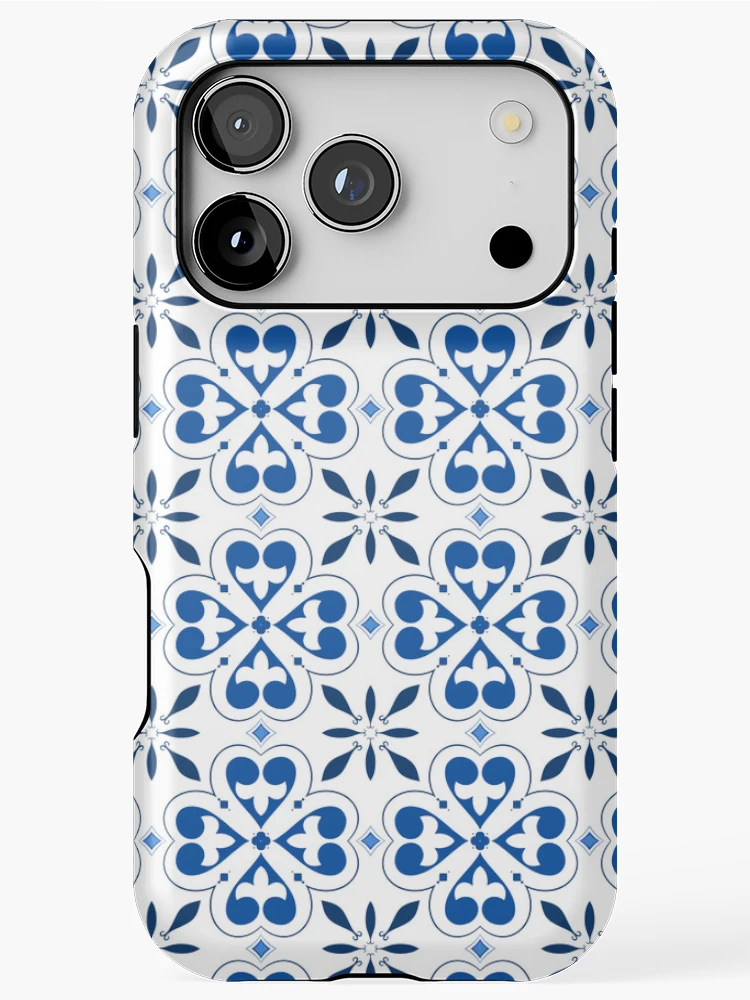 Thumbnail 1 of 4, iPhone Case, Blue Tile designed and sold by Rabanico.
