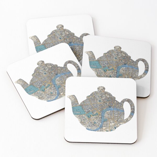 Item preview, Brown Betty Teapot cut from 1860 London Map designed and sold by Thomas-Duane.