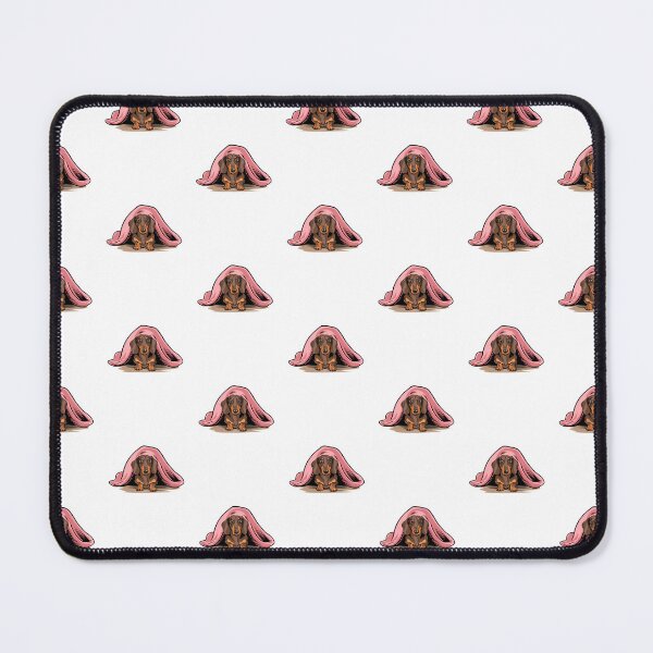 Item preview, Dachshund dog Under A Pink Blanket designed and sold by Niepek.