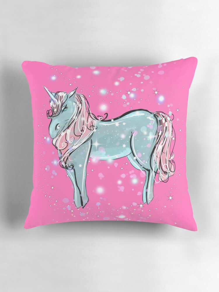 Thumbnail 3 of 4, Pillow, Shimmer The Unicorn™ designed and sold by TeelieTurner.