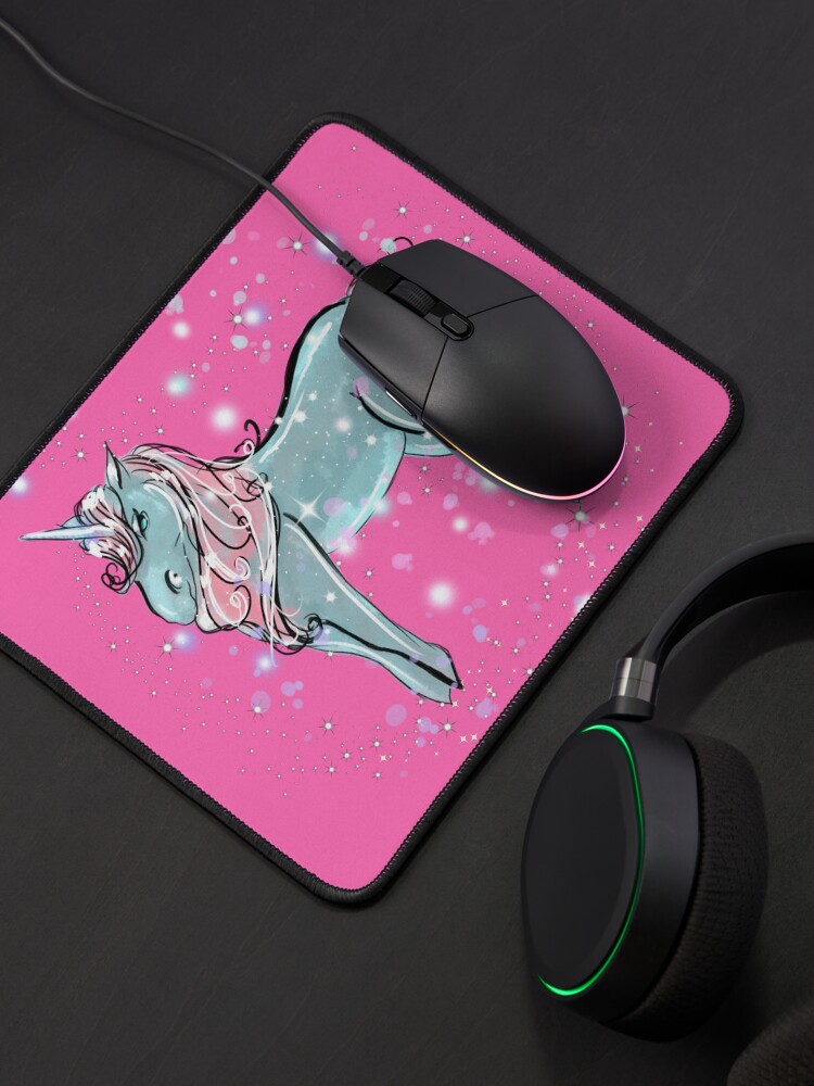 Thumbnail 4 of 5, Mouse Pad, Shimmer The Unicorn™ designed and sold by TeelieTurner.