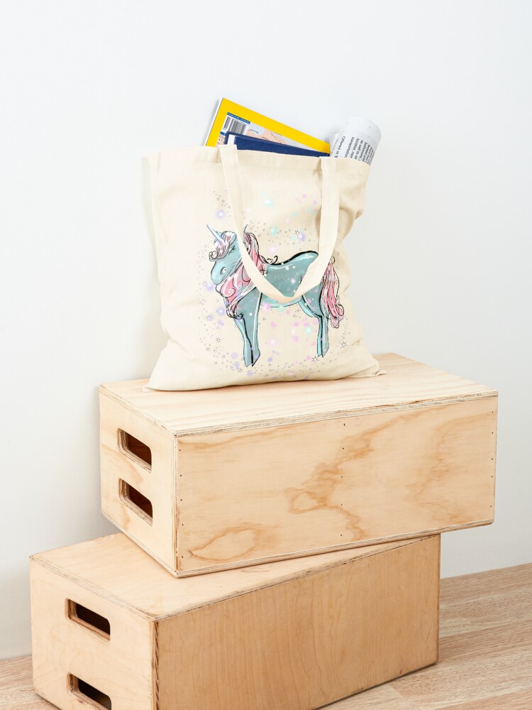 Thumbnail 4 of 5, Tote Bag, Shimmer The Unicorn™ designed and sold by TeelieTurner.