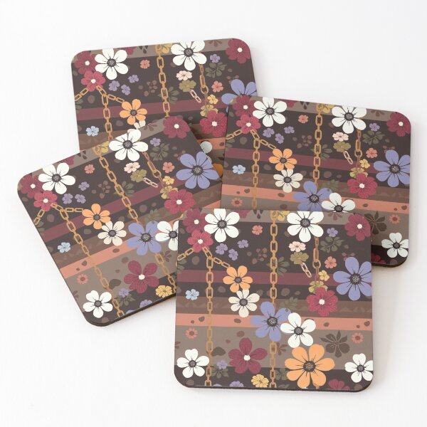 Item preview, Floral Patchwork pattern with chains designed and sold by Roxburylane.
