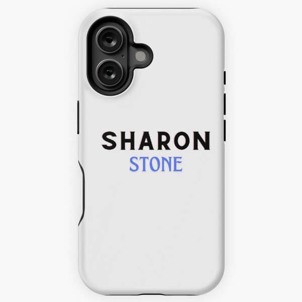 Aperçu de l'œuvre T-shirt, autocollant et plus encore avec le design Sharon Stone | Texte noir et bleu créée et vendue par Kaderab.