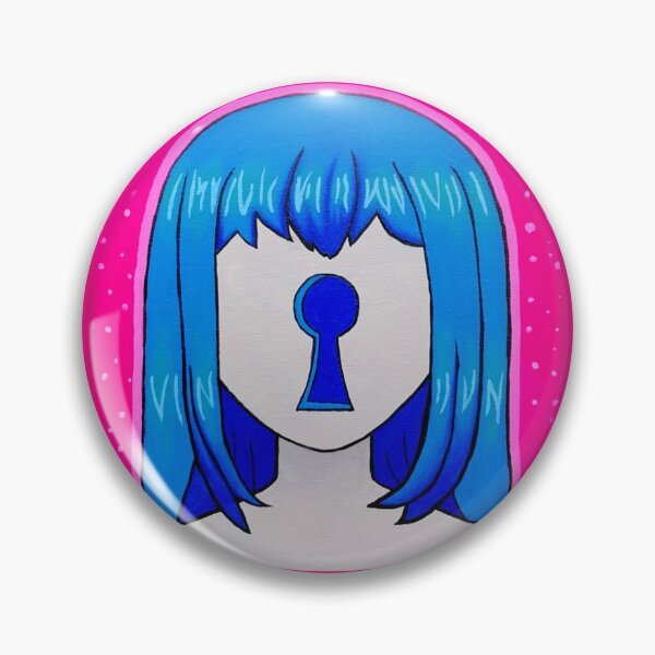 Item preview,  girl with a keyhole face / kawaii designed and sold by lawra anne moonie.