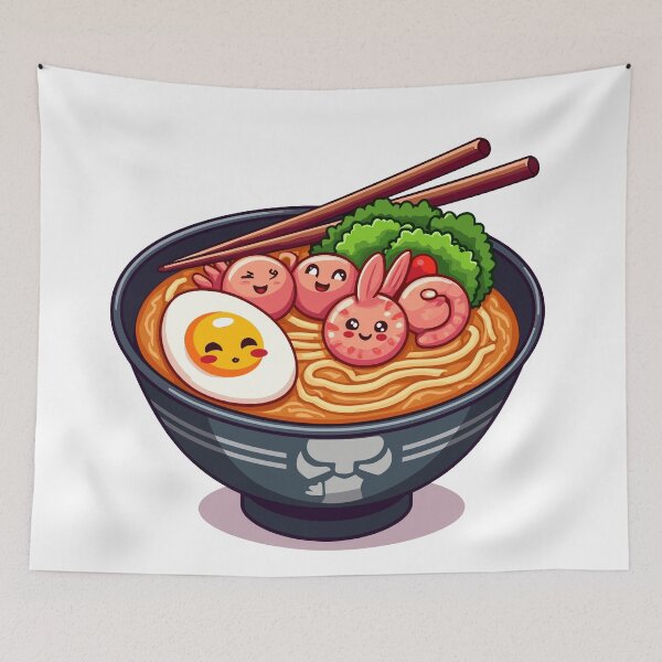Artikelvorschau, Kawaii Ramen Schüssel entworfen und verkauft von Fragy72.