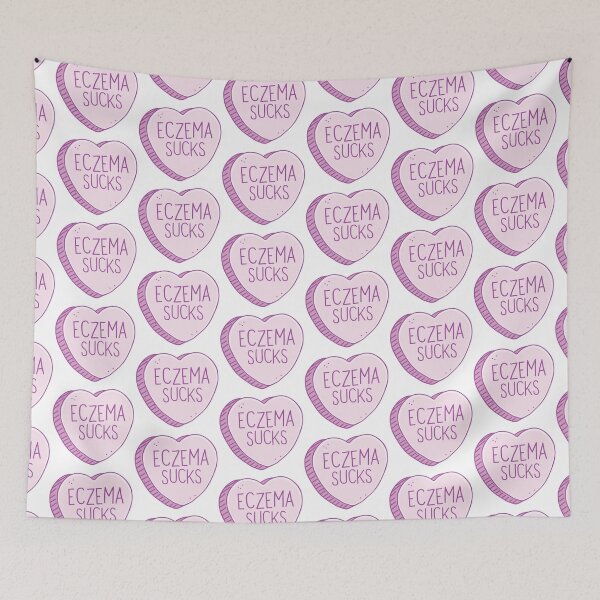Item preview, Eczema sucks in pink candy heart. designed and sold by jazzydevil.
