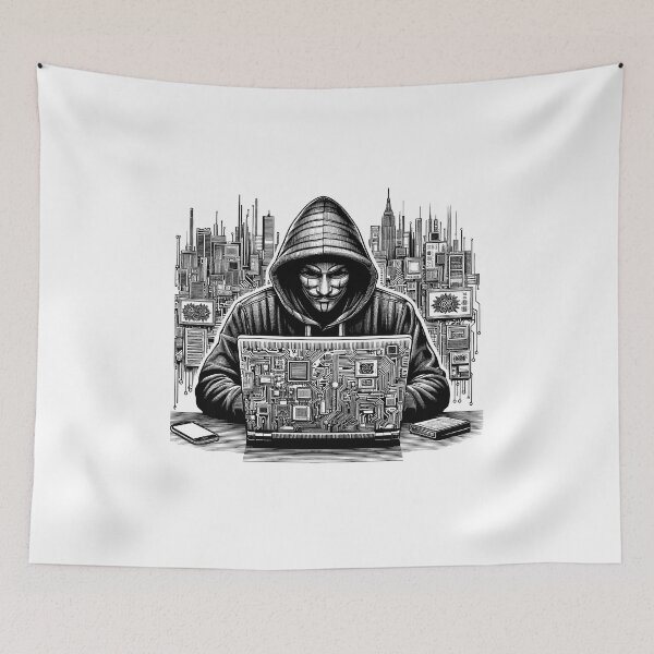 Item preview, Cyber Ghost Hacker Concealing Identity designed and sold by NTGUILTY.