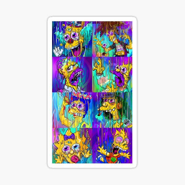 Item preview, Heady Simpsons Fan Art Character Collage  designed and sold by FestDrip.