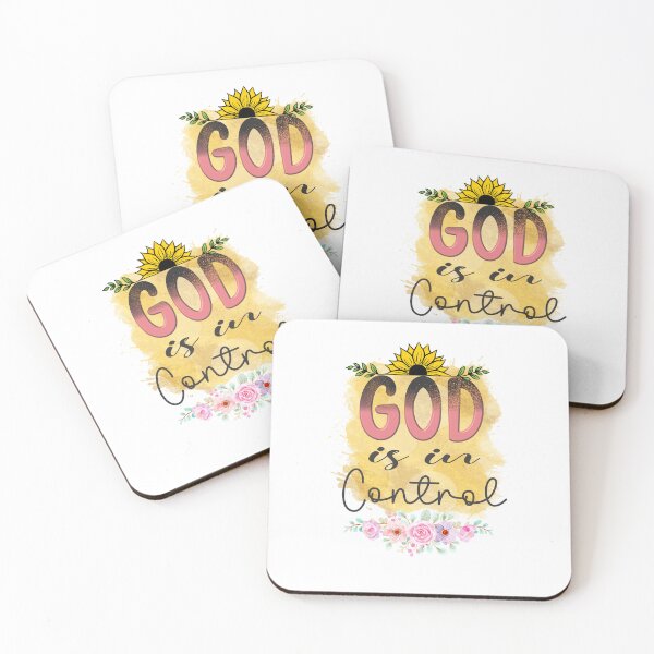 Item preview, God is in Control - Sunflower and Floral Faith Art designed and sold by lojadpop.
