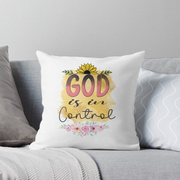 Item preview, God is in Control - Sunflower and Floral Faith Art designed and sold by lojadpop.