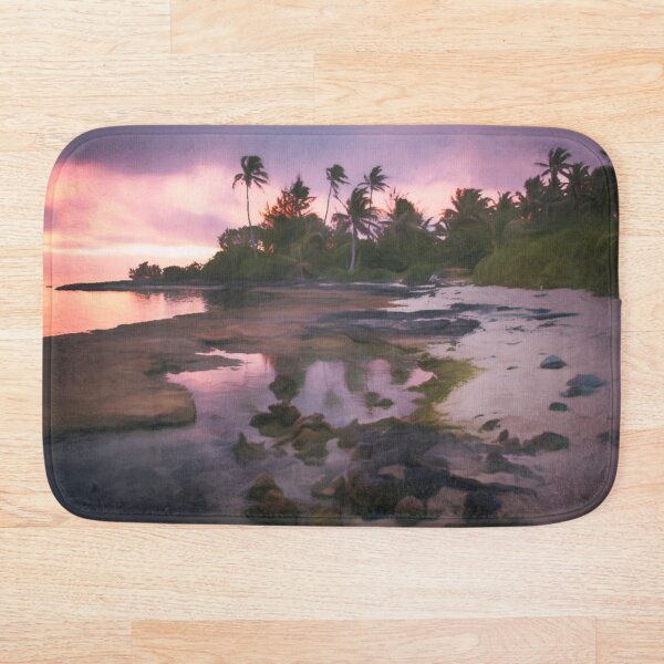 Item preview, Atardecer en una playa tropical con brisa y palmeras designed and sold by Zeph1.