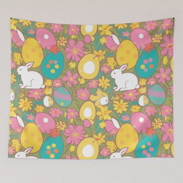 Item preview, Floral Pattern - Spring, Easter Eggs and Bunnies  designed and sold by AlinaSCorner.