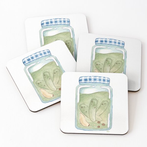 Item preview, Pickle Jar Watercolor Art designed and sold by A_Guy_With_Art_Supplies.