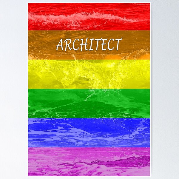 Item preview, Architect Gay Pride designed and sold by PrideFeliz.