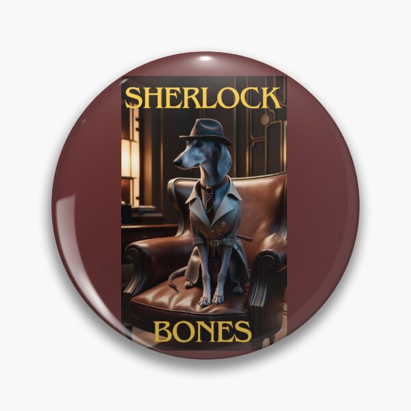 Item preview, Sherlock ‘Bones’ Pet Detective designed and sold by FunPetPortraits.