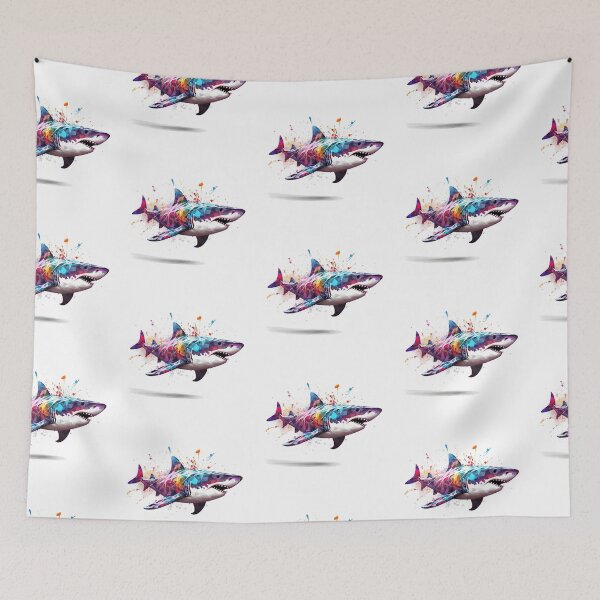 Item preview, Shark | Sealife | Marine | Watercolor | Wild Animal | Animal | Zoo | Wildlife | Lifestyle | Bold Colors  designed and sold by mwinter2205.
