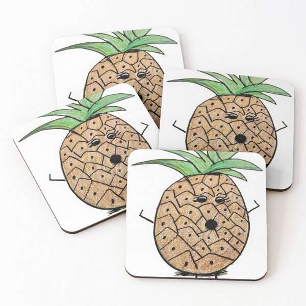Item preview, Pineapple cartoon drawing designed and sold by Raineylanes.