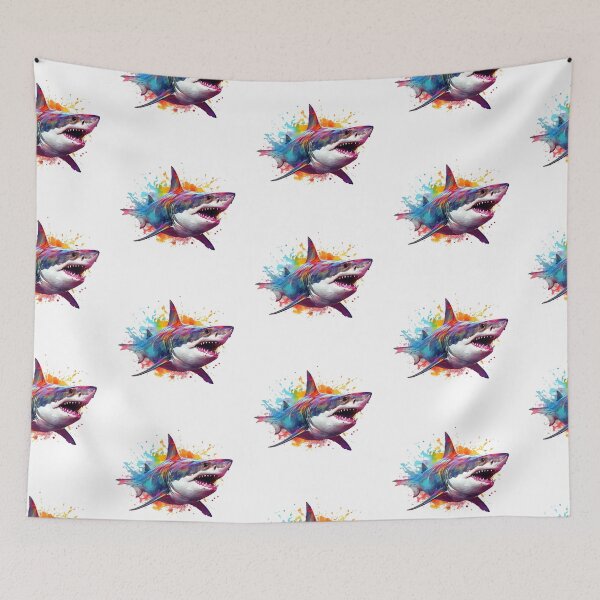 Item preview, Shark | Sealife | Marine | Watercolor | Wild Animal | Animal | Zoo | Wildlife | Lifestyle | Bold Colors  designed and sold by mwinter2205.