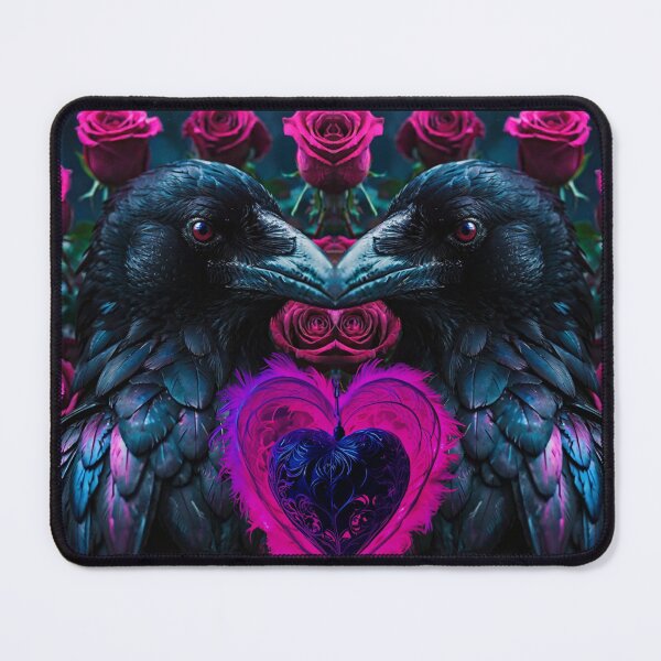 Item preview, Neon Gothic Ravens and Roses – Dark Romantic Aesthetic designed and sold by dreamparlor.