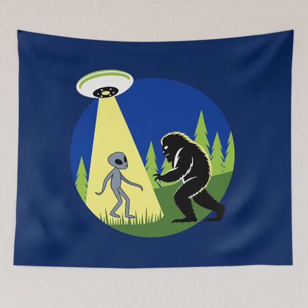 Item preview, Alien Bigfoot and UFO designed and sold by roswellboutique.