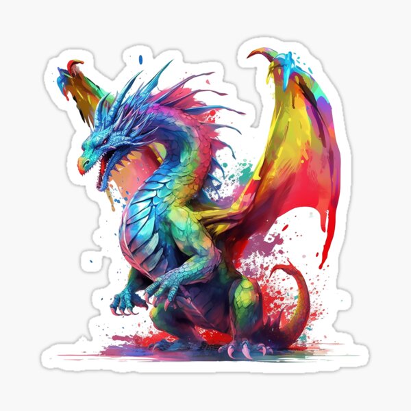 Artikel-Vorschau von Drache | Reptil | Wildtier | Tier | Zoo | Tierwelt | Lebensstil | Kräftige Farben | Aquarell, designt und verkauft von mwinter2205.