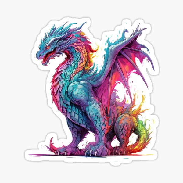 Artikel-Vorschau von Drache | Reptil | Wildtier | Tier | Zoo | Tierwelt | Lebensstil | Kräftige Farben | Aquarell, designt und verkauft von mwinter2205.