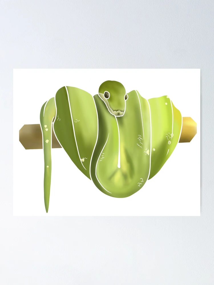 Thumbnail 1 of 3, Poster, Green Tree Python designed and sold by A-inProgress.