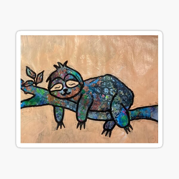 Item preview, Whimsical Sleeping Sloth designed and sold by Dorothea Neumann.