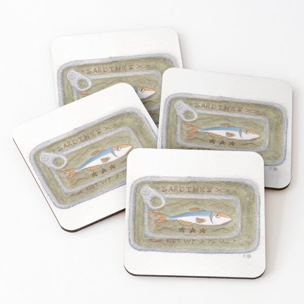 Item preview, Sardine Tin Watercolor Art designed and sold by A_Guy_With_Art_Supplies.