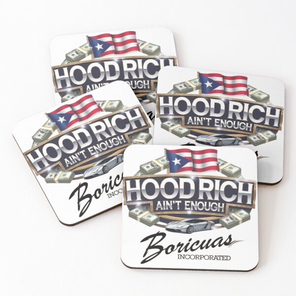 Item preview, ? HOOD RICH AIN’T ENOUGH – THINK BIGGER, MOVE SMARTER! designed and sold by Boricuas Incorporated.
