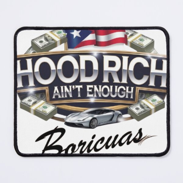 Item preview, ? HOOD RICH AIN’T ENOUGH – THINK BIGGER, MOVE SMARTER! designed and sold by Boricuas Incorporated.