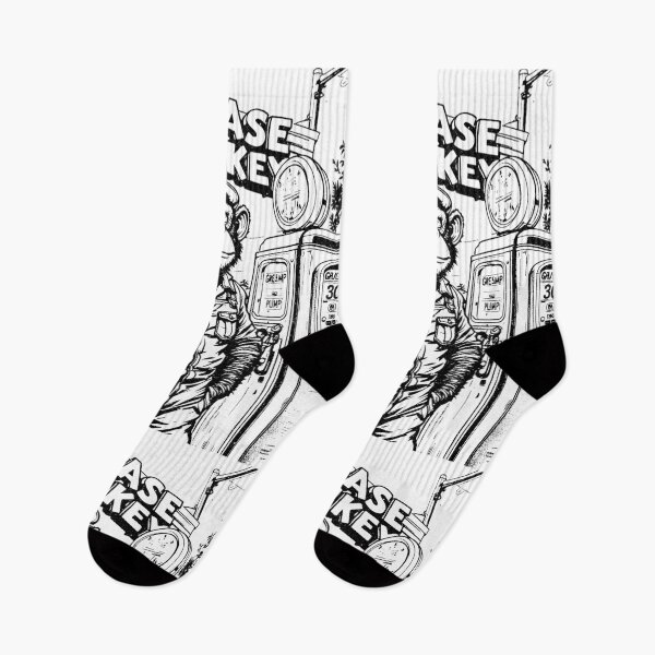 Item preview, Grease Monkey Retro Garage black-and-white line art illustration designed and sold by SteadyRolling.