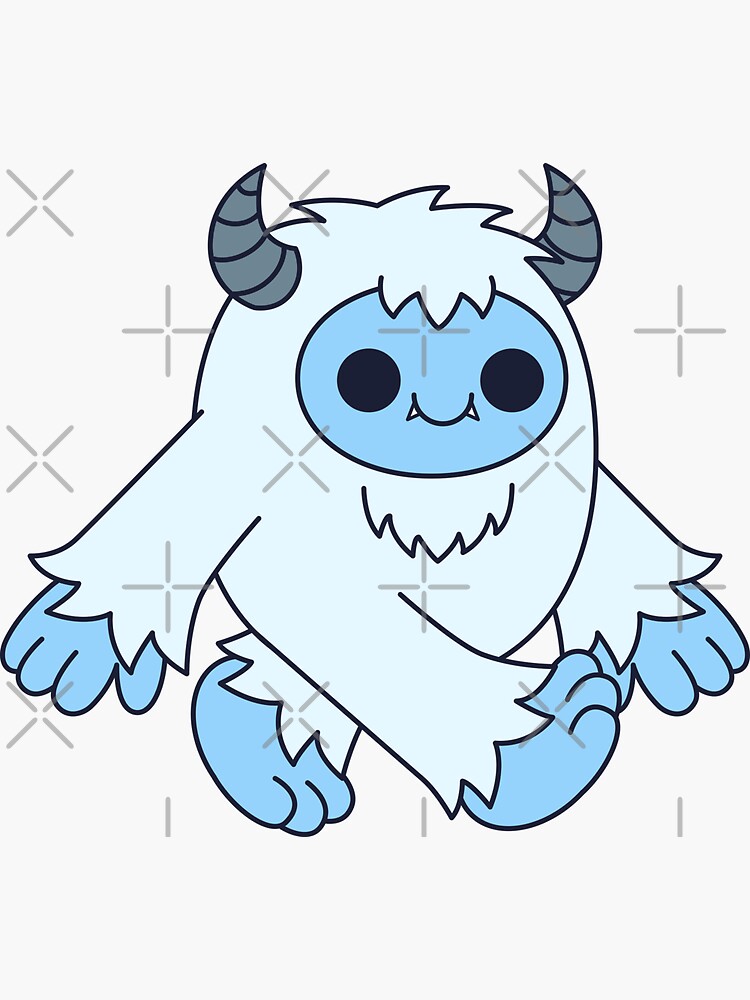 "kawaii yeti" Sticker by kittybox Redbubble