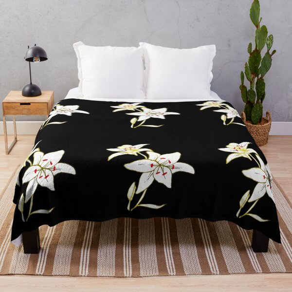 Item preview, White lily flower petal in bloom artistic flower lover designed and sold by Artstastic.