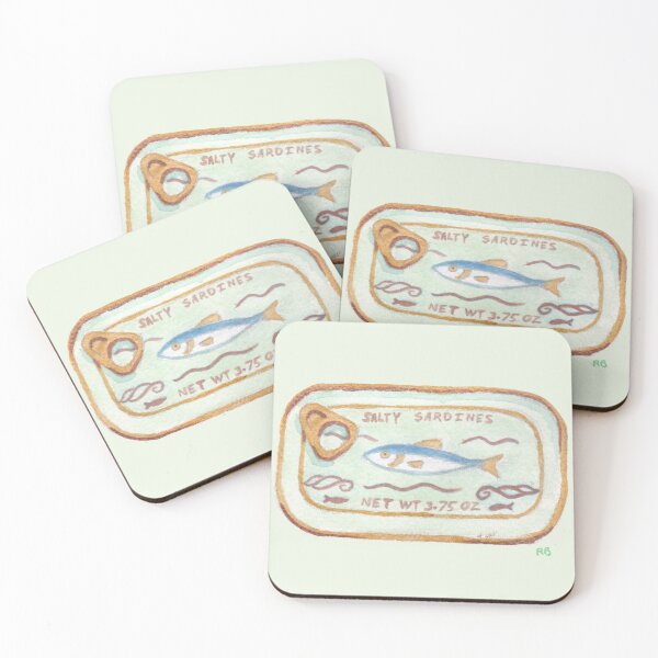 Item preview, Pretty Sardine Tin Watercolor Art designed and sold by A_Guy_With_Art_Supplies.