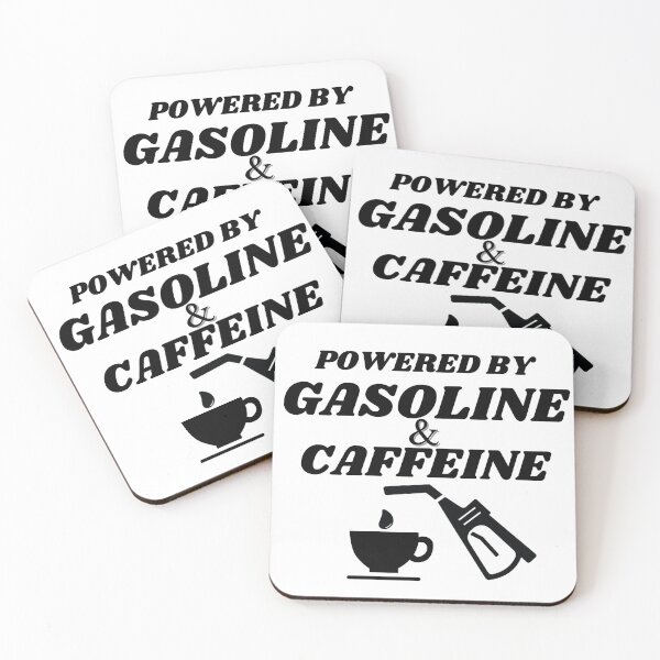 Item preview, Powered by Gasoline and Caffeine designed and sold by SillyDarkShop.