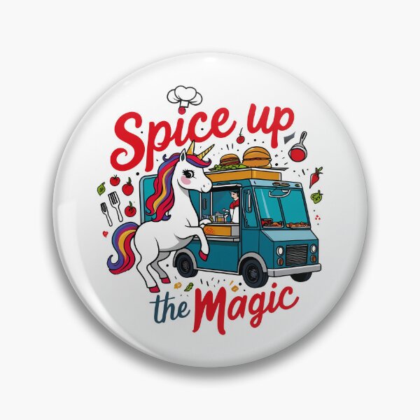 Item preview, Spice Up the Magic – Chef Unicorn Food Truck designed and sold by zoughlal.
