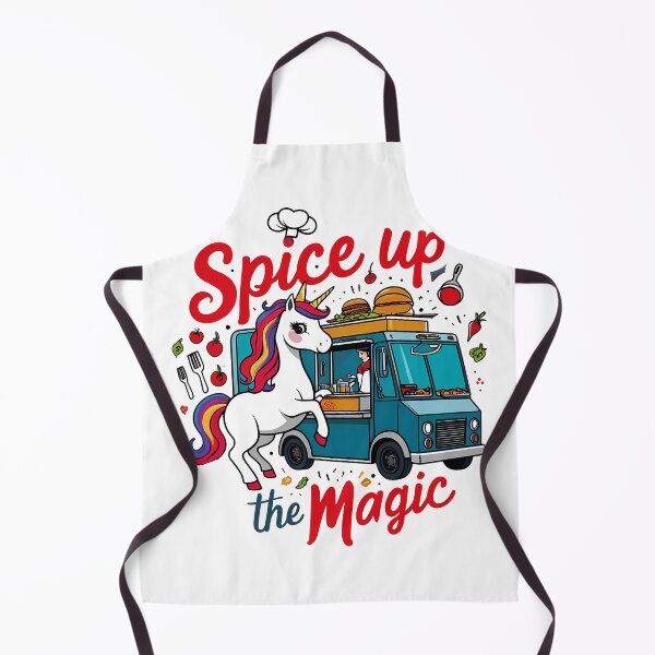 Item preview, Spice Up the Magic – Chef Unicorn Food Truck designed and sold by zoughlal.