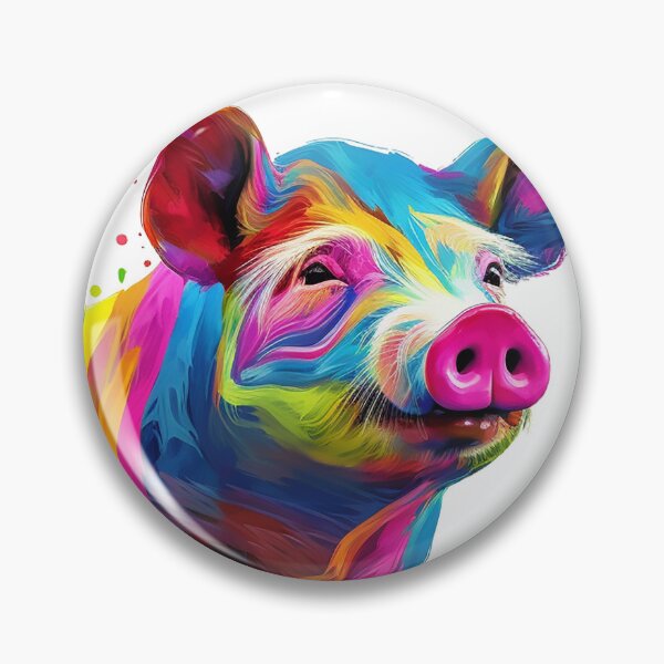 Item preview, Pig | Western | Hog | Porcine | Watercolor | Wild Animal | Animal | Zoo | Wildlife | Lifestyle | Bold Colors  designed and sold by mwinter2205.