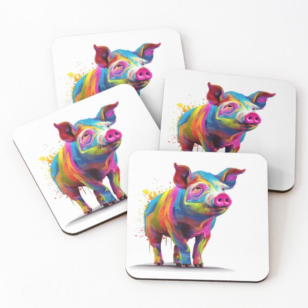 Item preview, Pig | Western | Hog | Porcine | Watercolor | Wild Animal | Animal | Zoo | Wildlife | Lifestyle | Bold Colors  designed and sold by mwinter2205.
