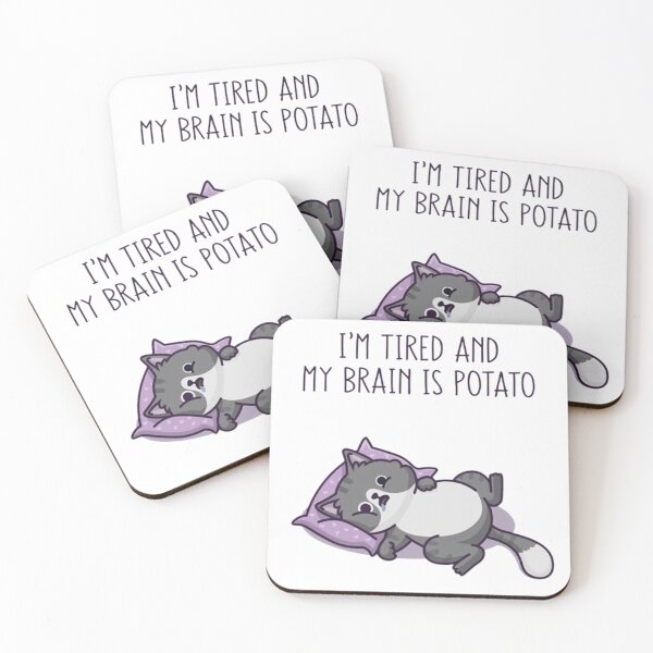 Item preview, Funny sticker of a tired cat designed and sold by JossDesign15.