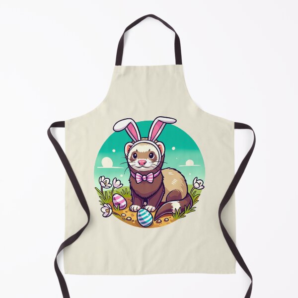 Item preview, Easter Ferret on the Hunt for Eggs designed and sold by Ghost on Toast.