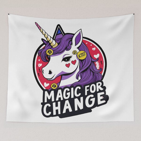Item preview, Magic for Change – Activist Unicorn designed and sold by zoughlal.