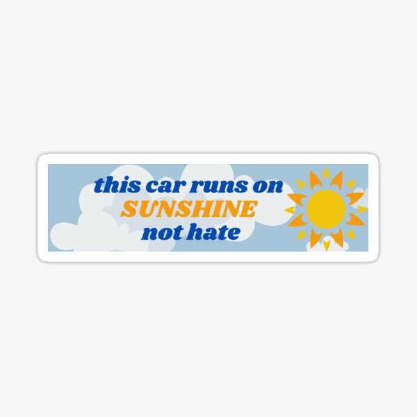 Item preview, this car runs on sunshine (blue) designed and sold by monocatbear.