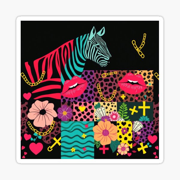 Item preview, Animal print and pop collage  designed and sold by Roxburylane.