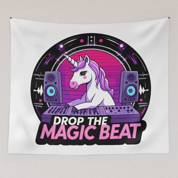 Item preview, Drop the Magic Beat – DJ Unicorn designed and sold by zoughlal.