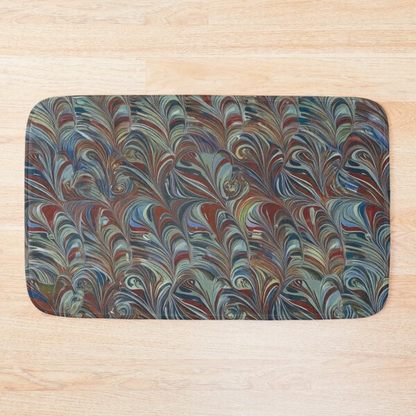 Item preview, Brown blue grey, black Turkish combed marbled pattern designed and sold by 2ndBloom.