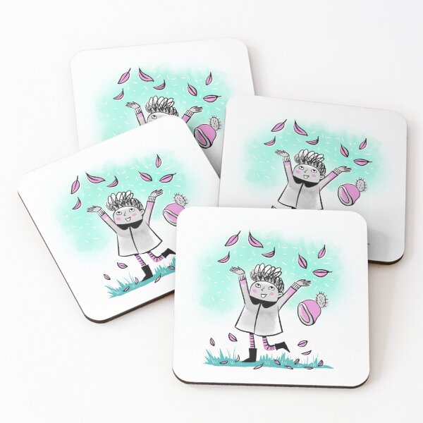 Item preview, Child jumping in the leaves designed and sold by jasmineberry.
