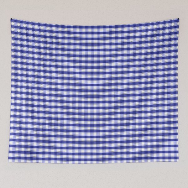Item preview,  blue and white small checkered shirt with checkered pattern designed and sold by fuzzyfox.